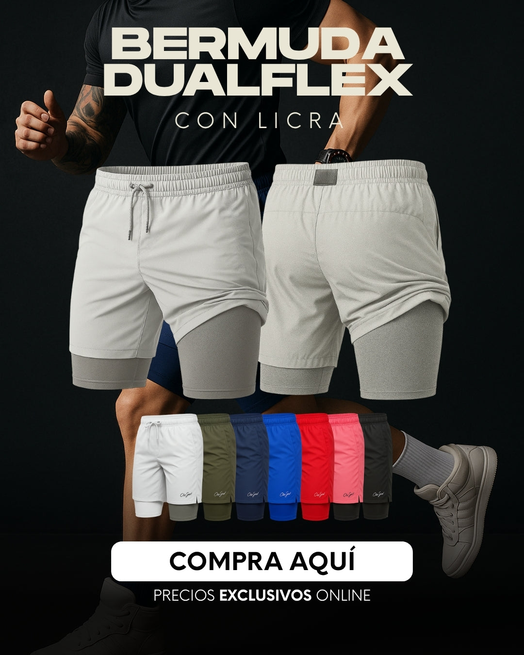BERMUDA DUALFLEX CON LICRA